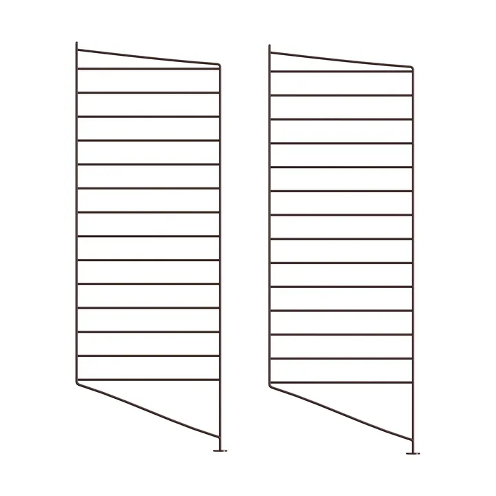 String floor panels - Dark brown, 85x30 cm, 2-pack - String