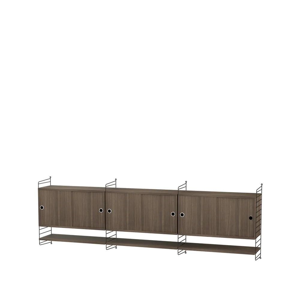 String living room walnut & black - Combination E String
