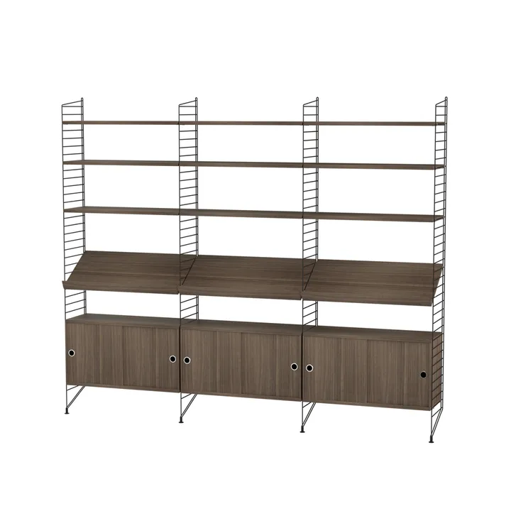 String living room walnut & black - Combination G - String
