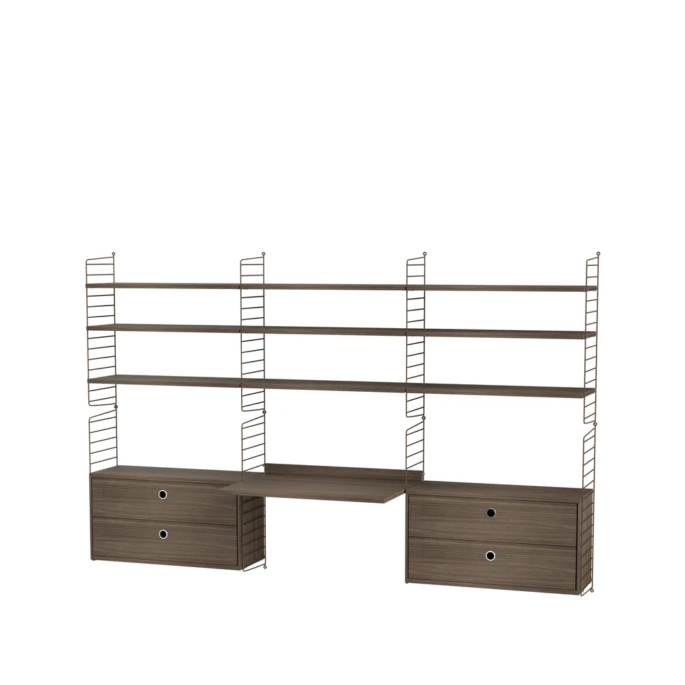 String living room walnut & brown - Combination F,  String