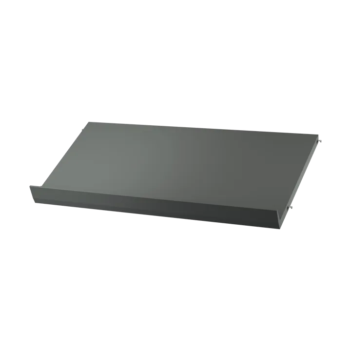 String magazine shelf wood - Dark grey, 78x30 cm - String