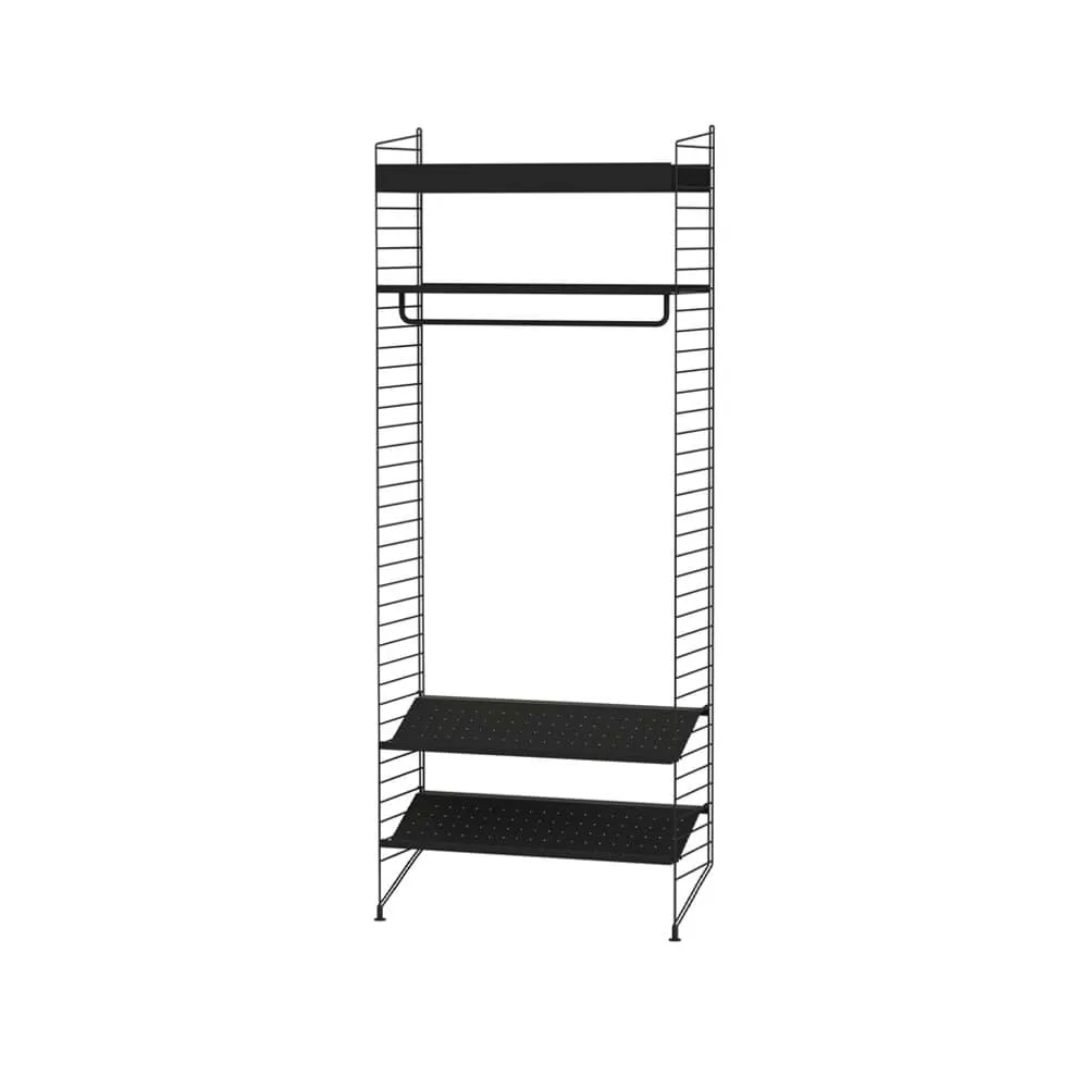 String Shelf black - Combination L String