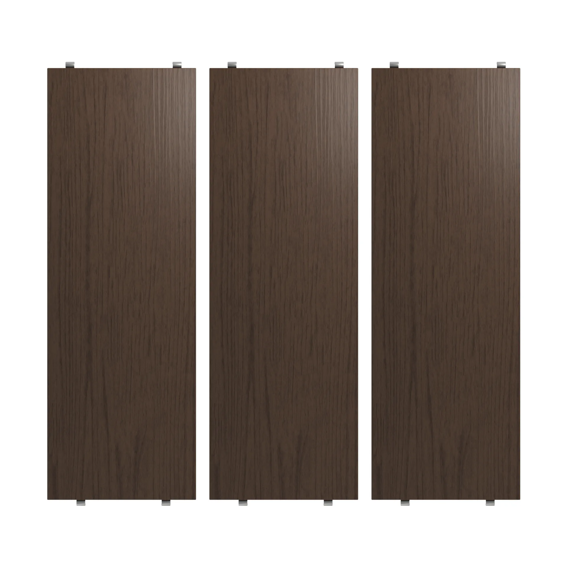 String shelf, Dark oak, 58x20 cm, 3-pack String