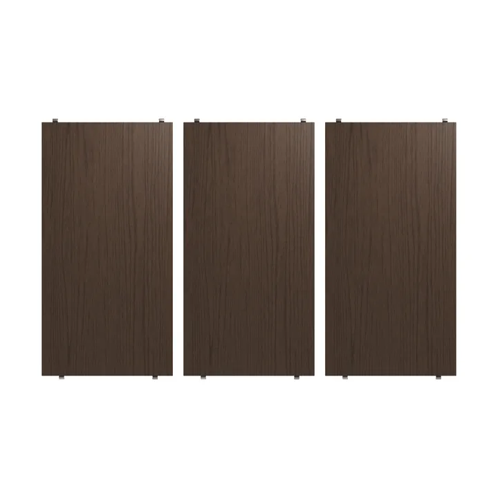 String shelf - Dark oak, 58x30 cm, 3-pack - String