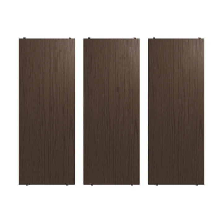 String shelf - Dark oak, 78x30 cm, 3-pack - String