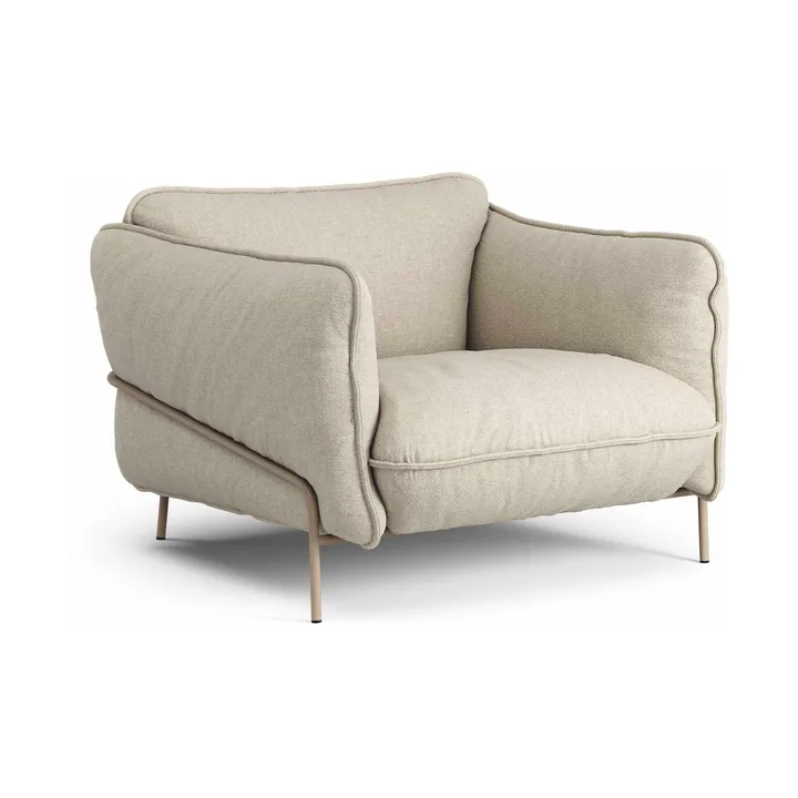 Continental armchair - Sealife Dark beige/white-nutmeg - Swedese