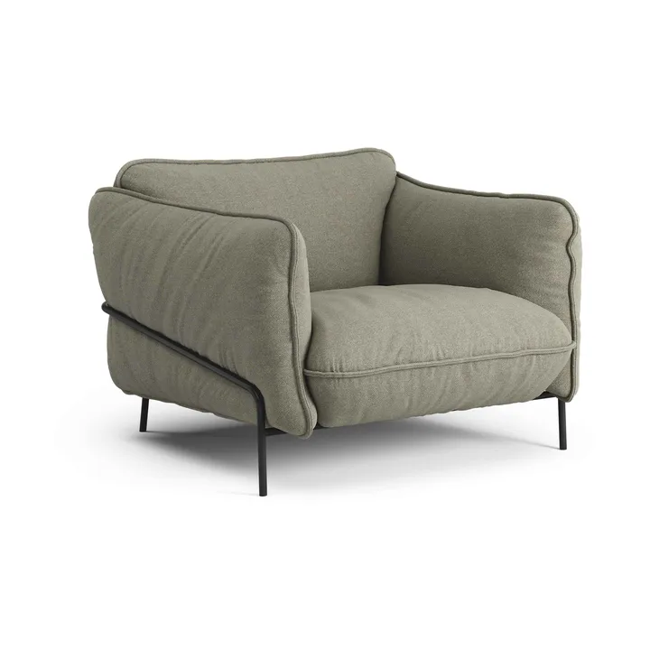 Continental armchair - Sealife Green/black-black lacquered steel - Swedese