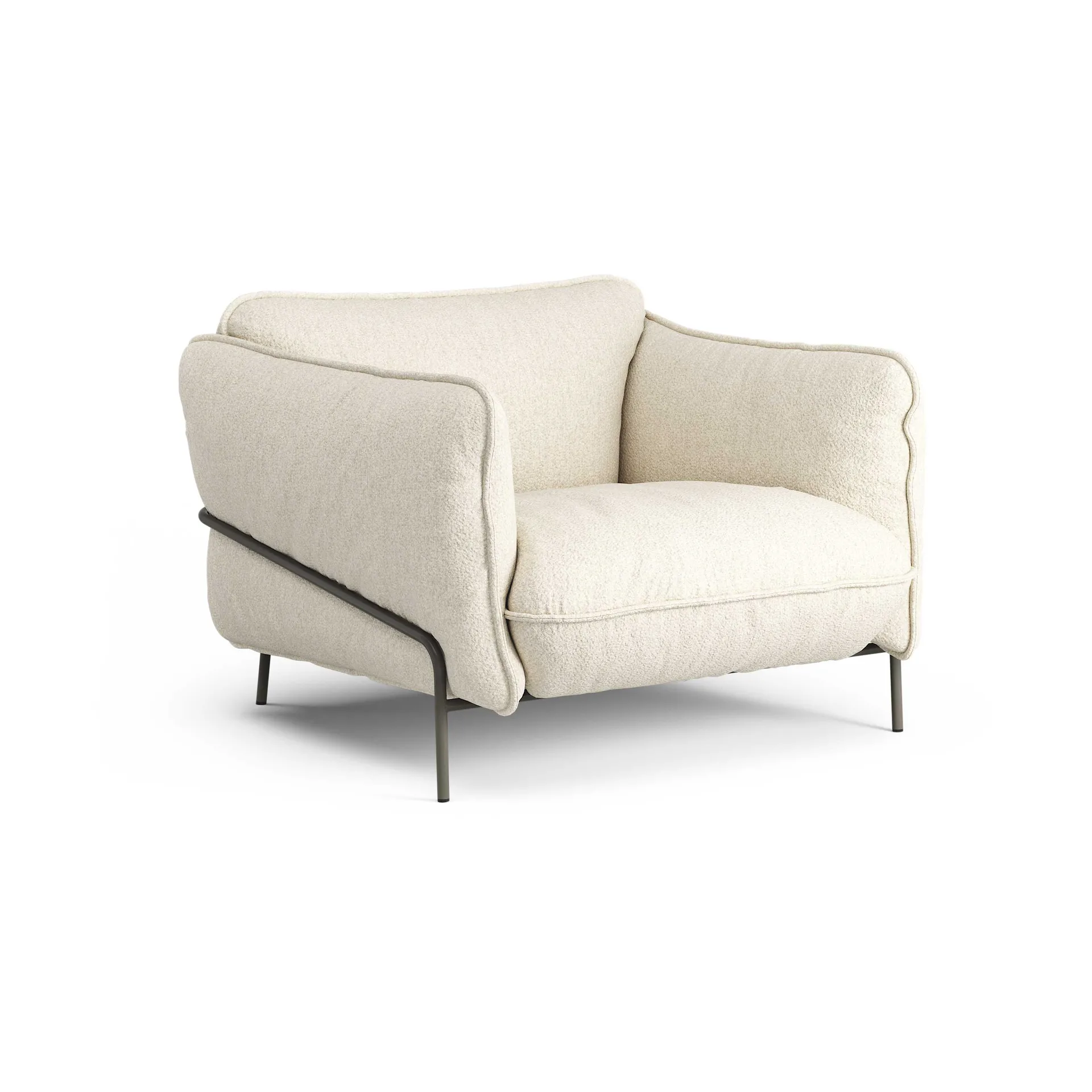Continental armchair, Wave Champagne-orca grey Swedese