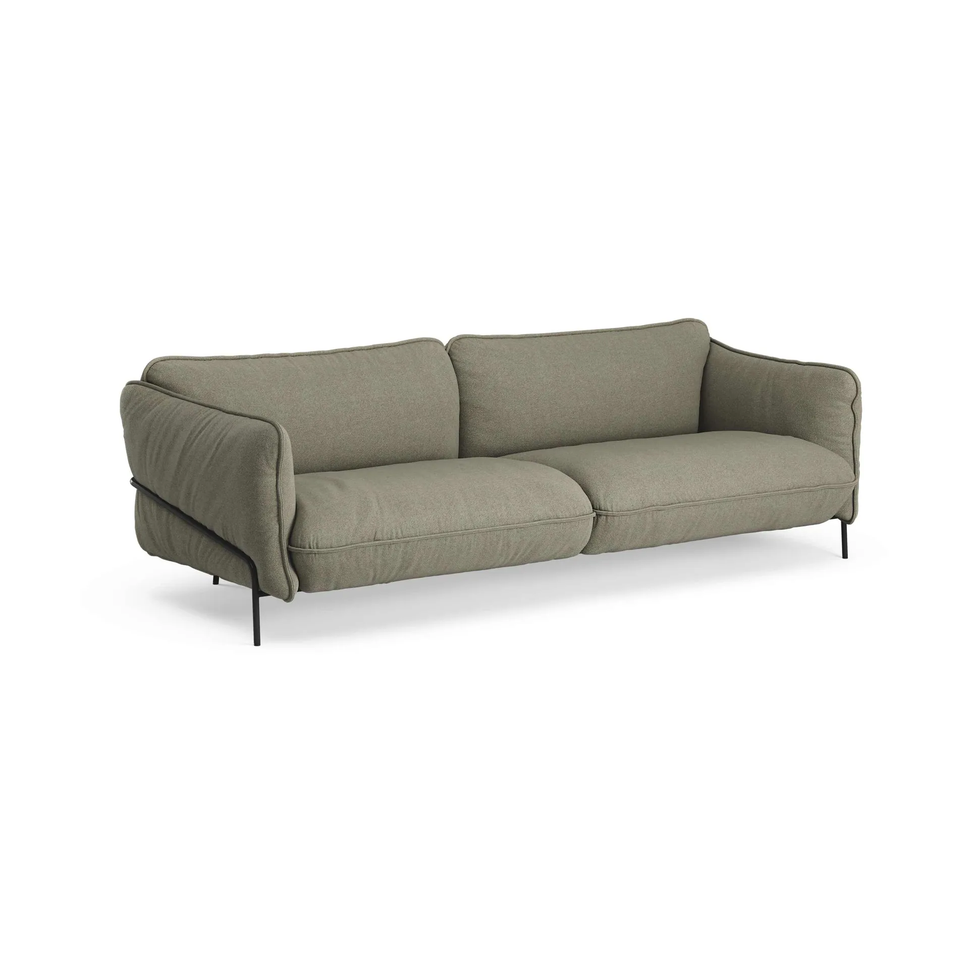 Continental sofa, Sealife Green/black-black lacquered steel Swedese
