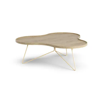Flower mono table 107x114 cm - H39 cm Oak laquered - Swedese