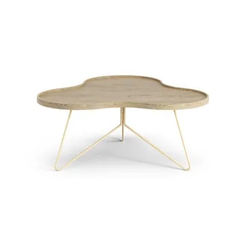 Flower mono table 84x90 cm - H39 cm Oak laquered - Swedese