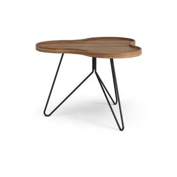 Flower mono table Special Edition 62x66 cm - H45 cm-lacquered walnut-black lacquered steel - Swedese