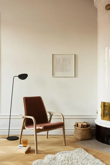 Laminett armchair - Sheepskin Moonlight-lacquered beech - Swedese