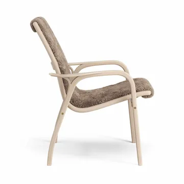 Laminett armchair - Sheepskin Sahara-white pigmented oak - Swedese