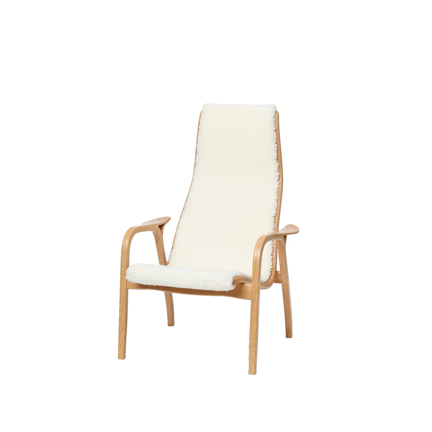 Lamini Children's armchair, Sheepskin off-white, oiled oak Swedese