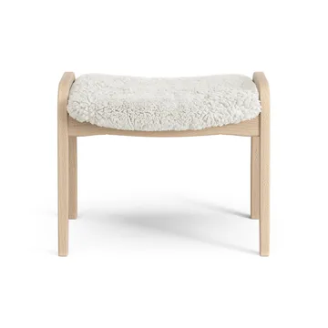 Lamini children's foot stool laquered beech/sheep skin - Off white (white) - Swedese