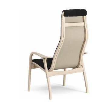 Lamino armchair - Sheepskin Black-white pigmented oak - Swedese