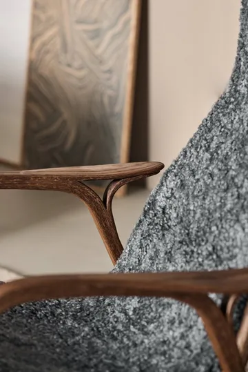 Lamino armchair - Sheepskin Charcoall-Rubio Monocoat Chocolate - Swedese