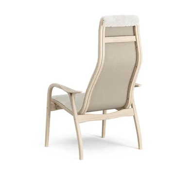 Lamino armchair - Sheepskin Off white-white pigmented oak - Swedese