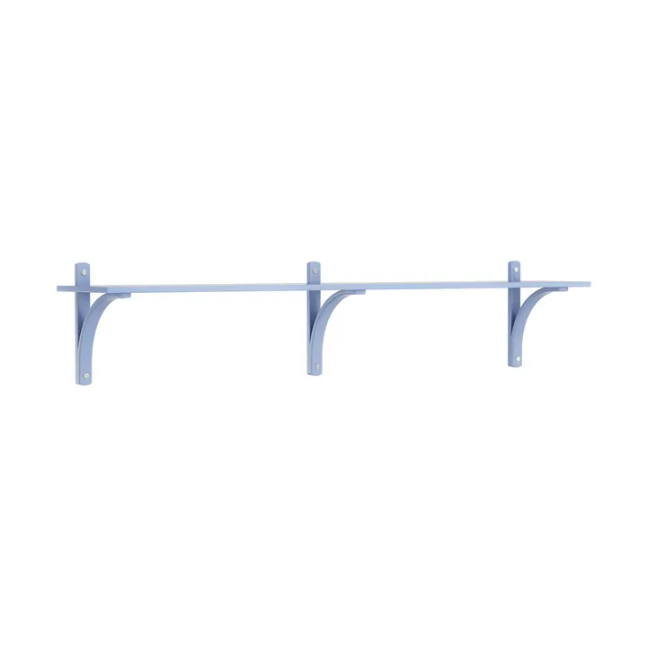 Levi shelf 1 shelf level - ILKE Blue-aluminium, 180 cm - Swedese