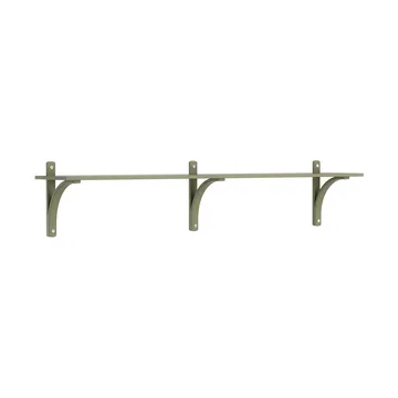 Levi shelf 1 shelf level - Moss green-aluminium, 180 cm - Swedese