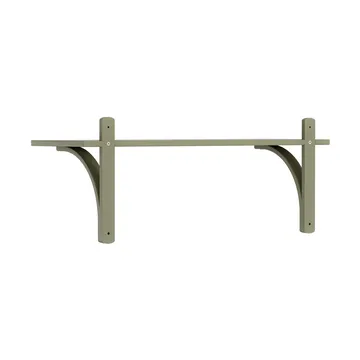 Levi shelf 1 shelf level - Moss green-aluminium, 90 cm - Swedese