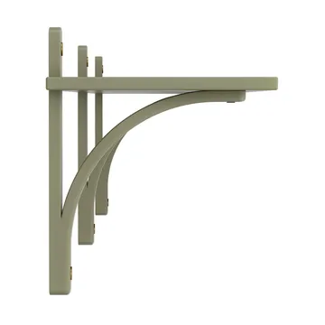 Levi shelf 1 shelf level - Moss green-brass, 180 cm - Swedese