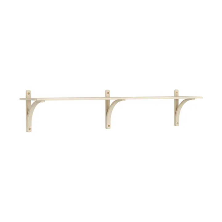 Levi shelf 1 shelf level - Natural lacquered ash-brass, 180 cm - Swedese