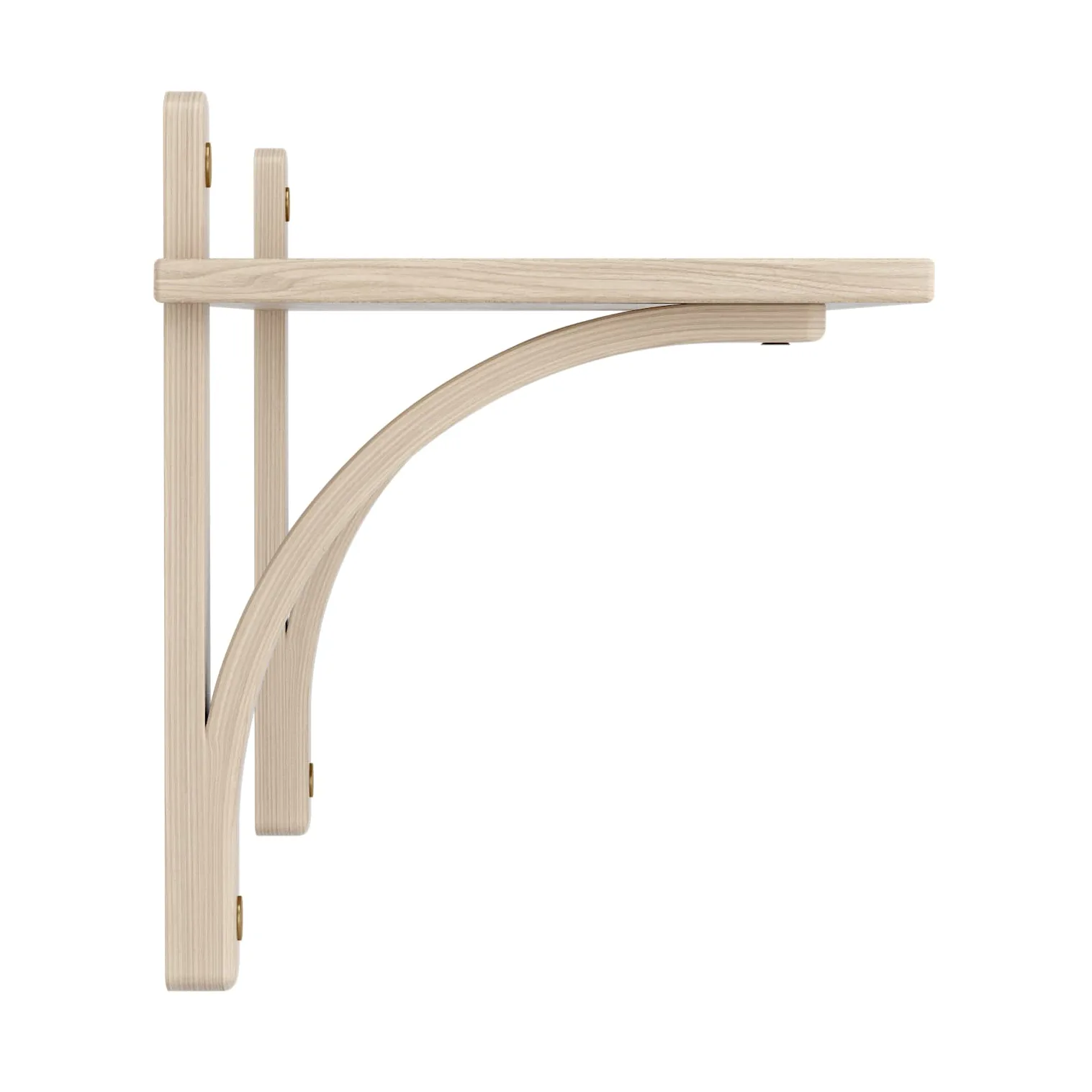 Levi shelf 1 shelf level, White-pigmented oak-brass, 90 cm Swedese