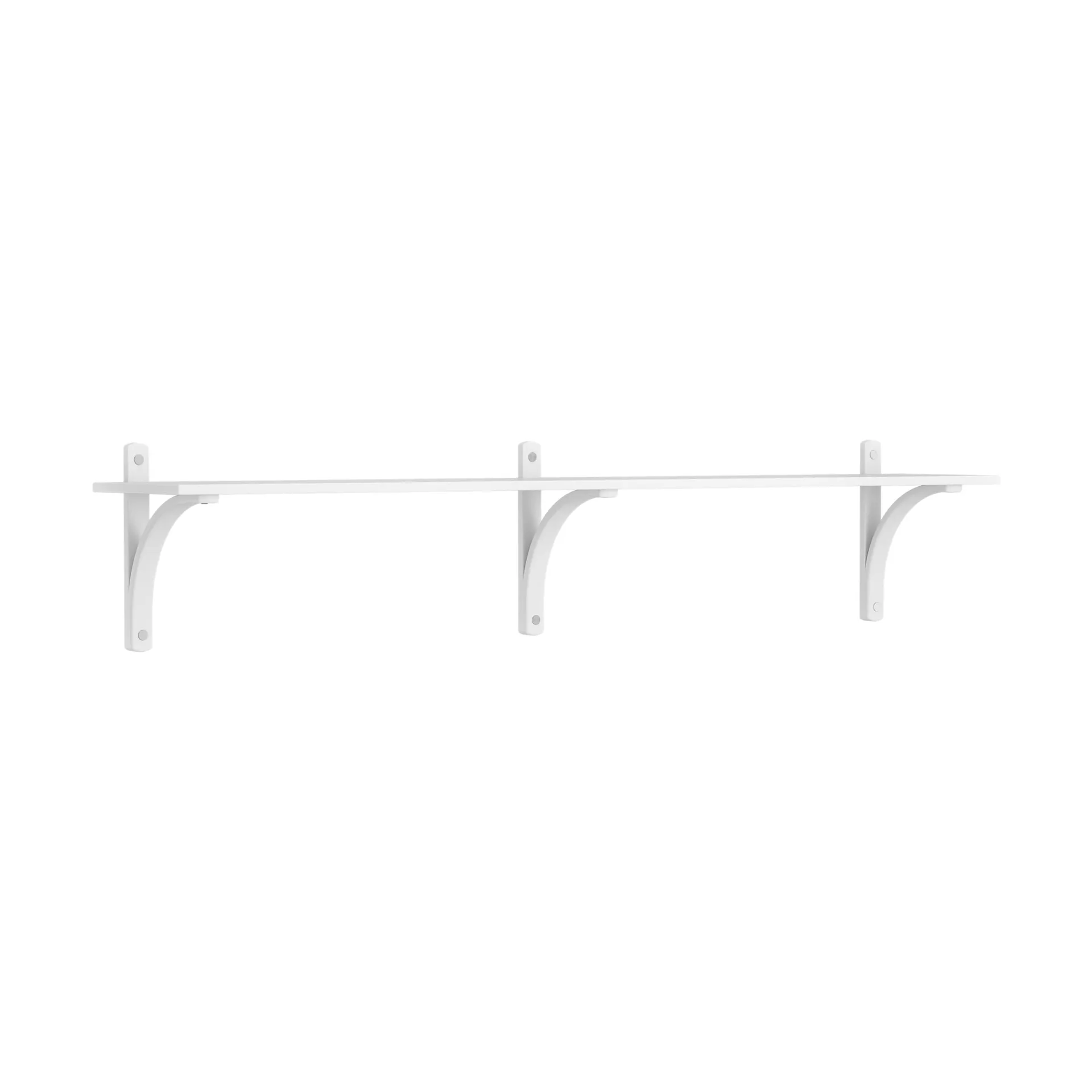 Levi shelf 1 shelf level, White-stained ash-aluminium, 180 cm Swedese
