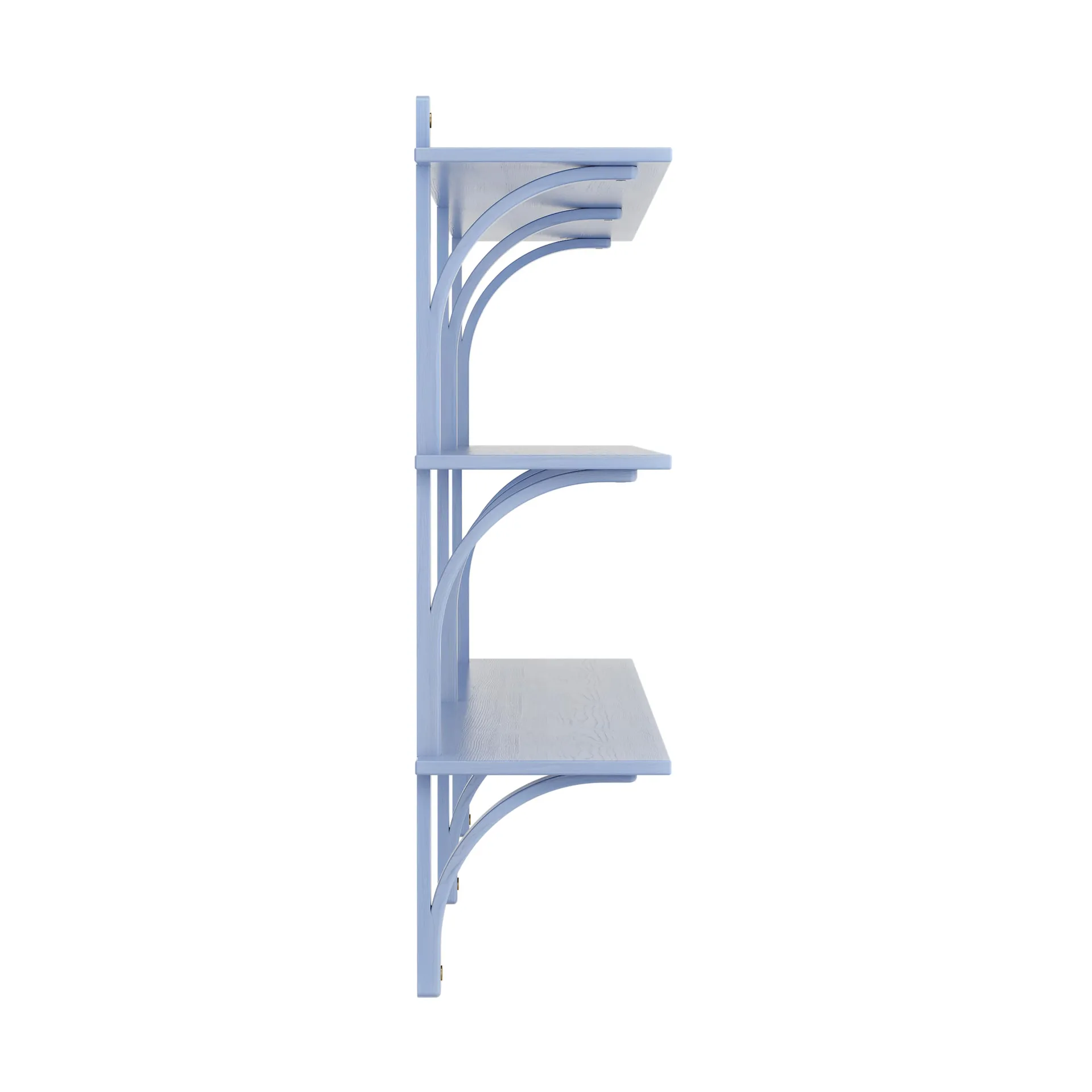 Levi shelf 3 shelves, ILKE Blue-brass, 180 cm Swedese