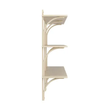 Levi shelf 3 shelves - Natural lacquered ash-brass, 180 cm - Swedese
