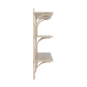 Levi shelf 3 shelves - White-pigmented oak-brass, 180 cm - Swedese