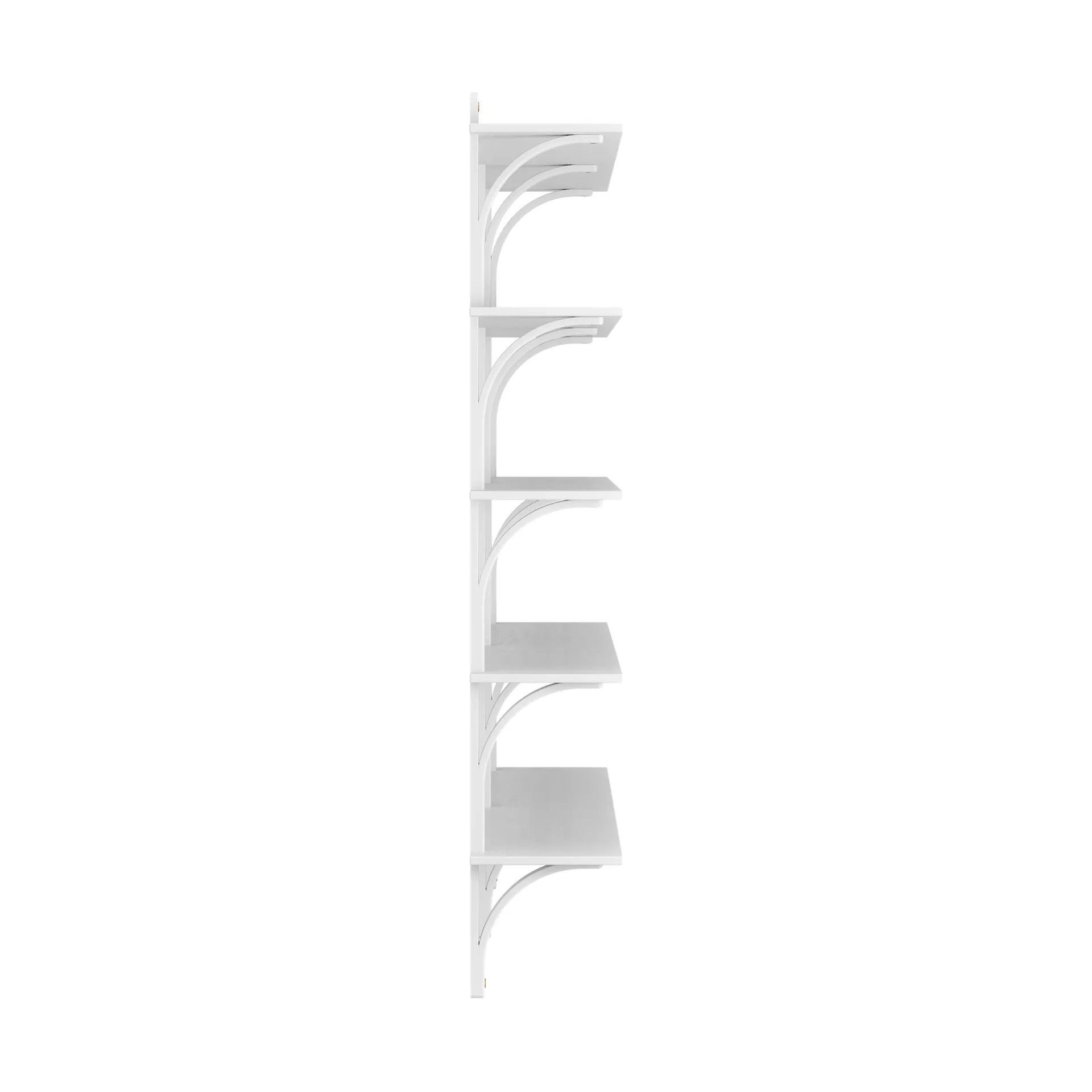 Levi shelf 5 shelves, White stained ash-brass, 180 cm Swedese