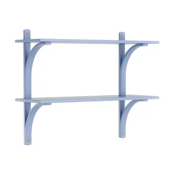 Levi shelf - Ilke blue-brass, 2 shelves, 90 cm - Swedese