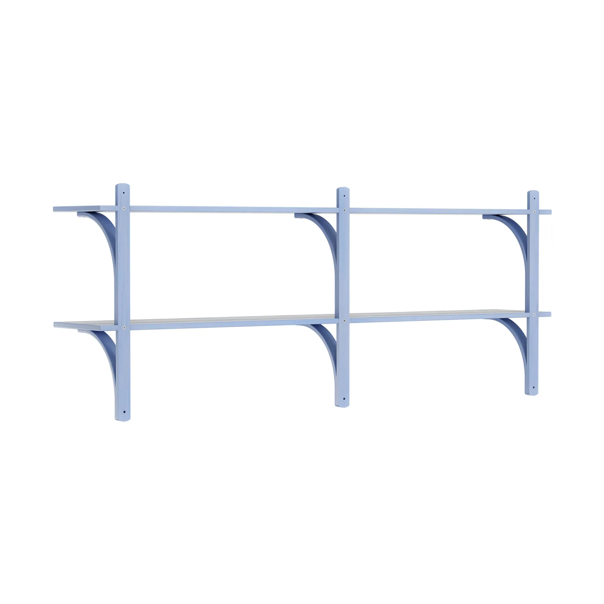 Levi shelf, Ilke blue-stainless steel, 2 shelves, 180 cm Swedese