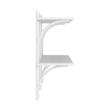 Levi shelf - White ash-stainless steel, 2 shelves, 180 cm - Swedese
