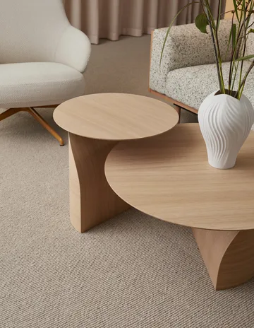 Savoa table H45 cm - Oak white pigmented - Swedese
