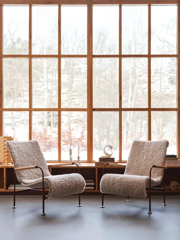 Serpentine armchair - Fabric Romo Linara Rye-nutmeg-Tärnsjö Nature - Swedese