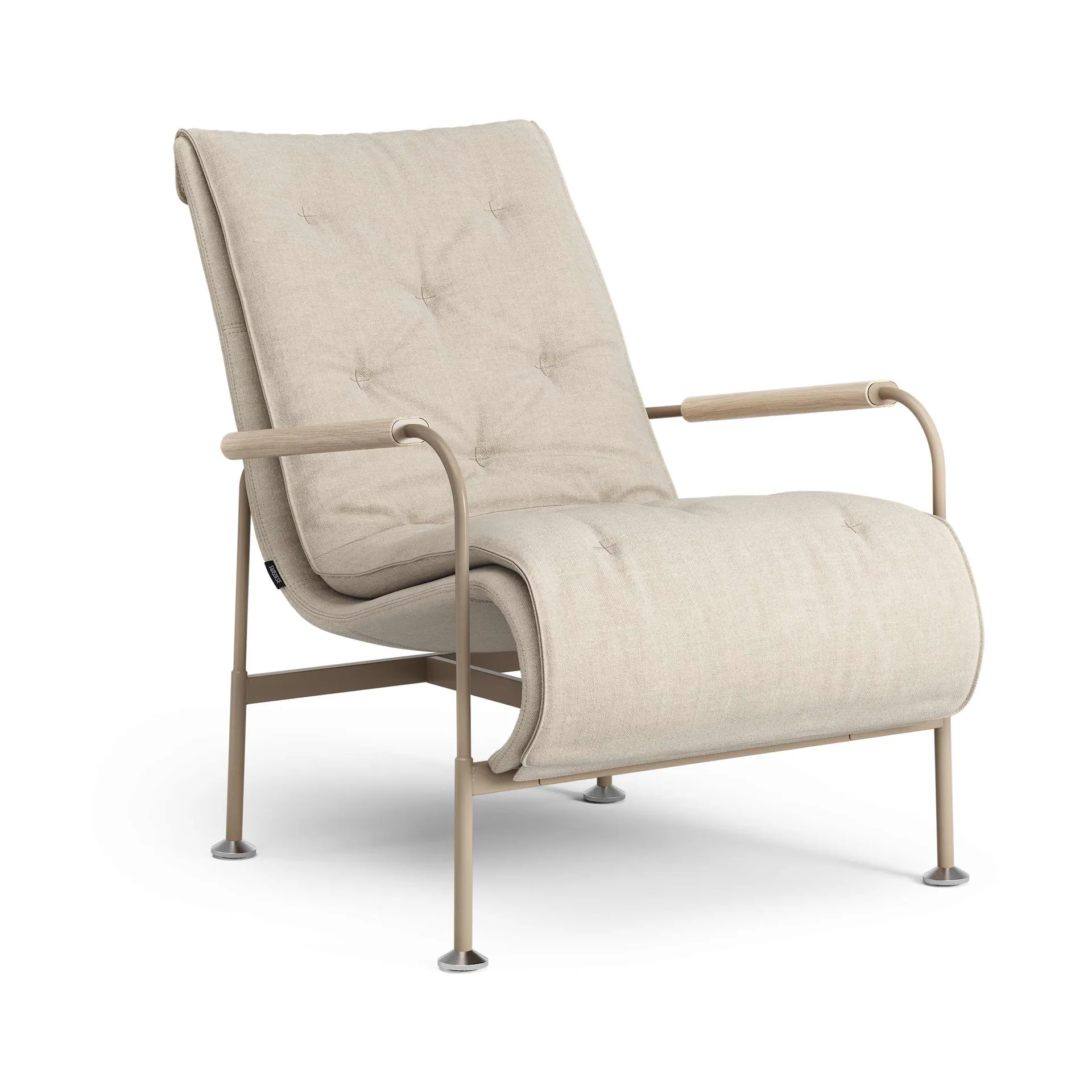 Serpentine armchair, Fabric Romo Linara Rye-nutmeg Swedese