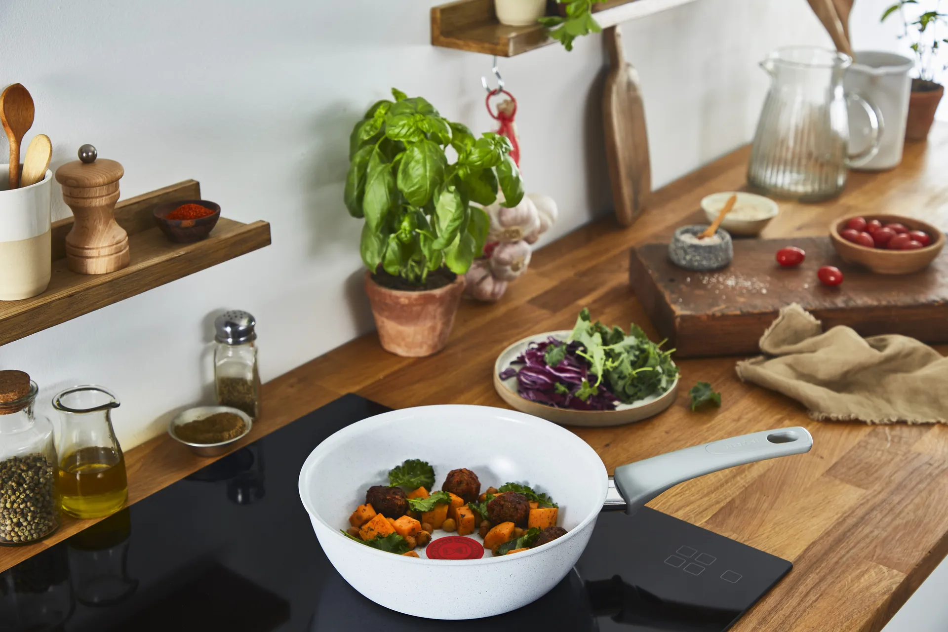 Natural chef wok grey, 28 cm Tefal