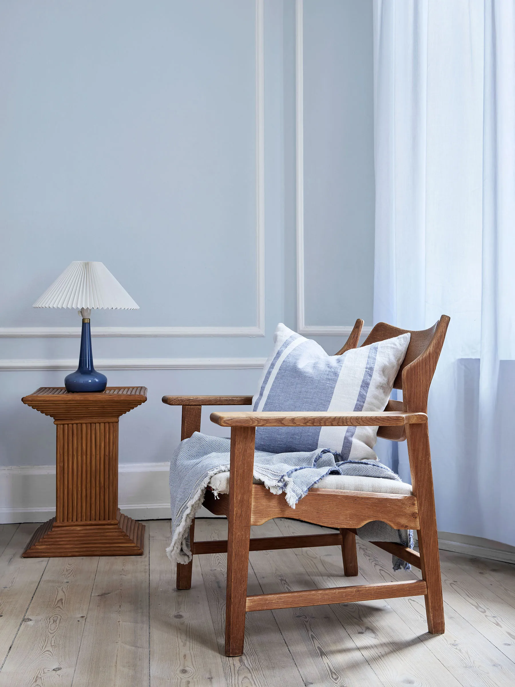 Leonie throw blanket, Blue, 135x200 cm Tell Me More