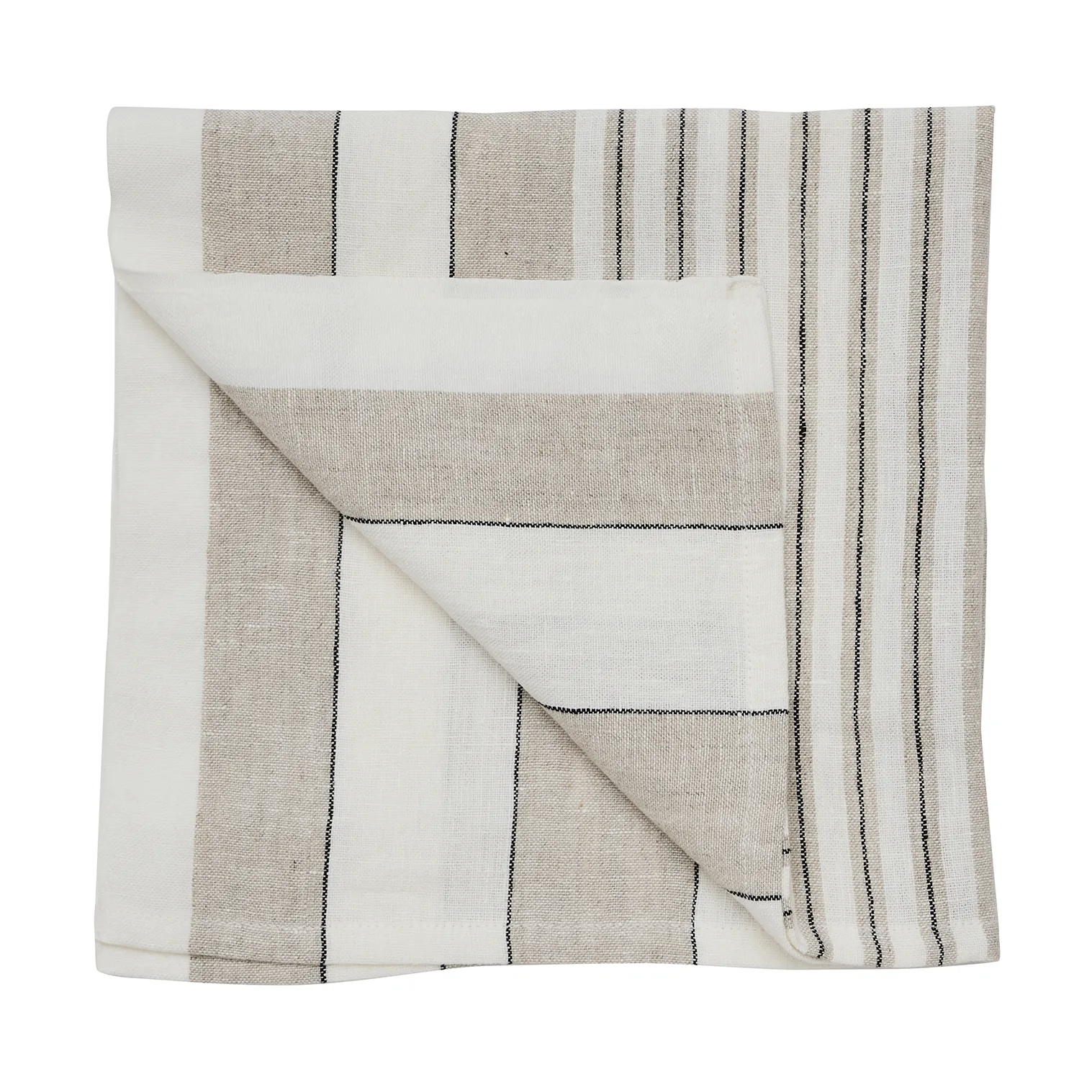 Noah linen napkin 50x50 cm, Beige stripe Tell Me More