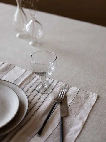 Noah linen napkin 50x50 cm - Beige stripe - Tell Me More