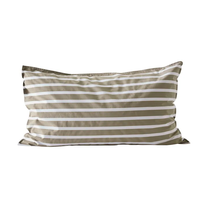 Tell Me More striped pillowcase cotton - Olive, 50×90 cm - Tell Me More