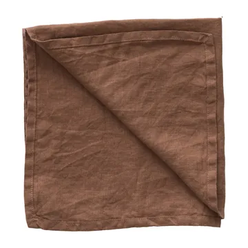 Washed linen napkin - amber (brown) - Tell Me More