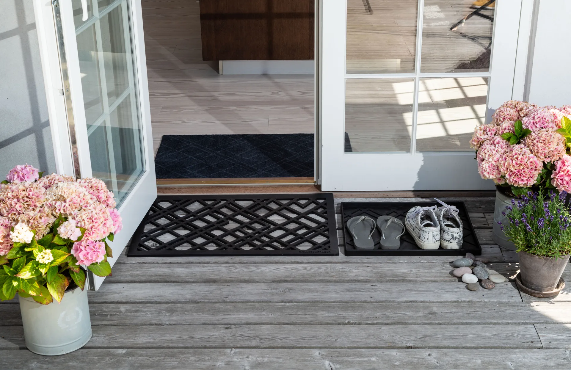 Lines rubber doormat, 45x75 cm tica copenhagen