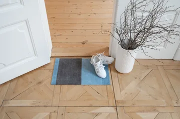 Stripes doormat horizontal - Blue-steel grey. 40x60 cm - tica copenhagen