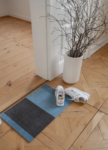 Stripes doormat horizontal - Blue-steel grey. 40x60 cm - tica copenhagen