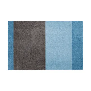 Stripes doormat horizontal - Blue-steel grey. 60x90 cm - tica copenhagen
